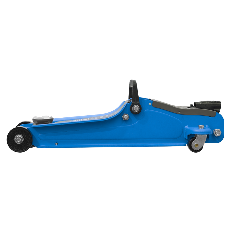 Trolley Jack 2tonne Low Entry Short Chassis - Blue | Pipe Manufacturers Ltd..