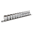 Socket Set 13pc 1/4"Sq Drive Lock-Onª 6pt Metric | Pipe Manufacturers Ltd..