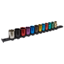Multi-Coloured Socket Set 12pc 3/8"Sq Drive 6pt WallDrive¨ Metric | Pipe Manufacturers Ltd..