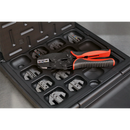 Ratchet Crimping Tool with Jaws and Storage Case | Pipe Manufacturers Ltd..