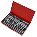 Socket Set 50pc 3/8" & 1/2"Sq Drive 6pt WallDrive¨ - Metric | Pipe Manufacturers Ltd..