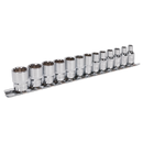 Socket Set 13pc 1/4"Sq Drive Total Drive¨ | Pipe Manufacturers Ltd..