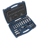 Socket Set 34pc 3/8"Sq Drive 6pt WallDrive¨ Metric | Pipe Manufacturers Ltd..