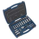 Socket Set 34pc 3/8"Sq Drive 12pt WallDrive¨ Metric | Pipe Manufacturers Ltd..