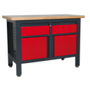Workstation with 2 Drawers & 2 Cupboards | Pipe Manufacturers Ltd..