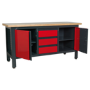 Workstation with 3 Drawers & 2 Cupboards | Pipe Manufacturers Ltd..