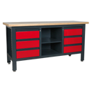 Workstation with 6 Drawers & Open Storage | Pipe Manufacturers Ltd..
