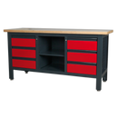 Workstation with 6 Drawers & Open Storage | Pipe Manufacturers Ltd..