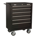 Rollcab 6 Drawer with Ball Bearing Slides - Black | Pipe Manufacturers Ltd..