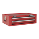 Mid-Box 2 Drawer with Ball Bearing Slides - Red | Pipe Manufacturers Ltd..