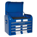 Topchest 4 Drawer Retro Style - Blue with White Stripes | Pipe Manufacturers Ltd..