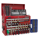 Topchest 10 Drawer with Ball Bearing Slides - Red & 139pc Tool Kit | Pipe Manufacturers Ltd..