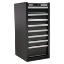 Hang-On Chest 8 Drawer with Ball Bearing Slides - Black | Pipe Manufacturers Ltd..