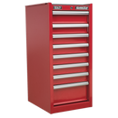 Hang-On Chest 8 Drawer with Ball Bearing Slides - Red | Pipe Manufacturers Ltd..