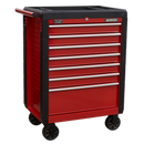 Rollcab 7 Drawer with Ball Bearing Slides - Red | Pipe Manufacturers Ltd..