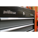 Tool Chest Combination 16 Drawer with Ball Bearing Slides - Black/Grey | Pipe Manufacturers Ltd..