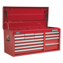 Topchest 14 Drawer with Ball Bearing Slides Heavy-Duty - Red | Pipe Manufacturers Ltd..