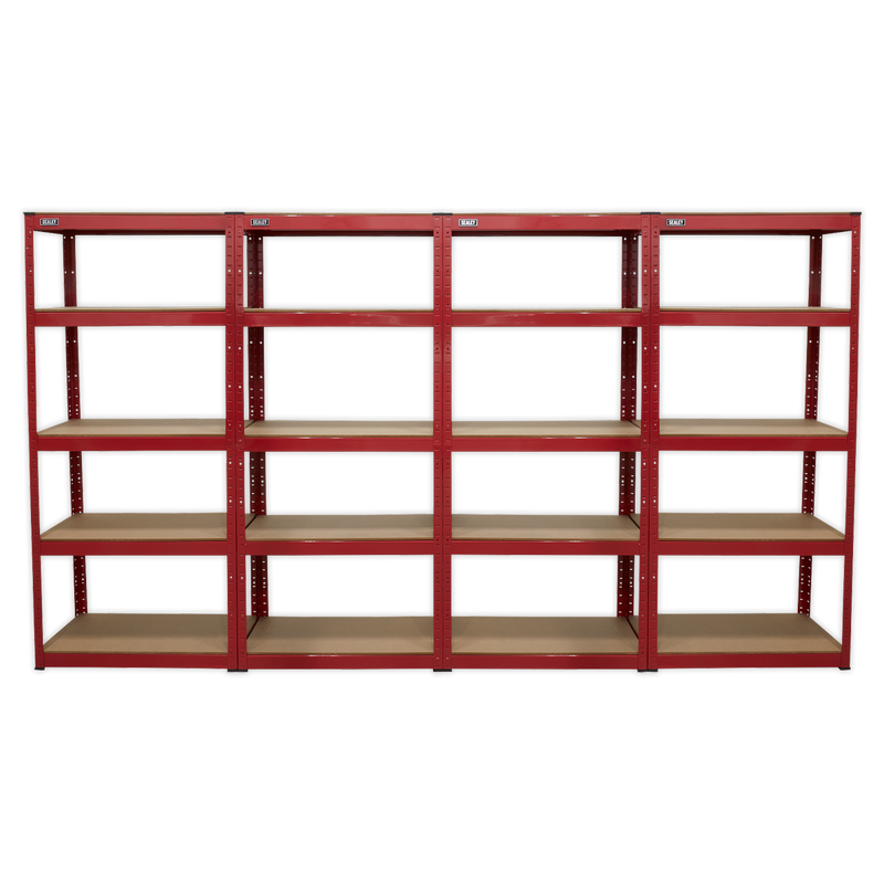 Racking Unit with 5 Shelves 150kg Capacity Per Level - Set of 4 | Pipe Manufacturers Ltd..