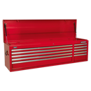 Topchest 10 Drawer with Ball Bearing Slides Heavy-Duty - Red | Pipe Manufacturers Ltd..