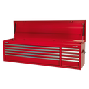 Topchest 10 Drawer with Ball Bearing Slides Heavy-Duty - Red | Pipe Manufacturers Ltd..