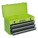 Tool Chest 3 Drawer Portable with Ball Bearing Slides - Hi-Vis Green/Grey | Pipe Manufacturers Ltd..