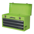 Tool Chest 3 Drawer Portable with Ball Bearing Slides - Hi-Vis Green/Grey | Pipe Manufacturers Ltd..