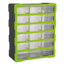 Cabinet Box 18 Drawer - Hi-Vis Green/Black | Pipe Manufacturers Ltd..