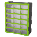 Cabinet Box 18 Drawer - Hi-Vis Green/Black | Pipe Manufacturers Ltd..