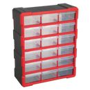 Cabinet Box 18 Drawer - Red/Black | Pipe Manufacturers Ltd..