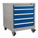 Mobile Industrial Cabinet 5 Drawer | Pipe Manufacturers Ltd..
