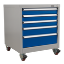 Mobile Industrial Cabinet 5 Drawer | Pipe Manufacturers Ltd..