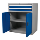 Industrial Cabinet 2 Drawer & 1 Shelf Double Locker | Pipe Manufacturers Ltd..