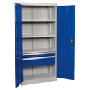 Industrial Cabinet 2 Drawer 3 Shelf 1800mm | Pipe Manufacturers Ltd..