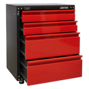 Modular 4 Drawer Cabinet with Worktop 665mm | Pipe Manufacturers Ltd..