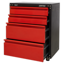 Modular 4 Drawer Cabinet with Worktop 665mm | Pipe Manufacturers Ltd..