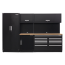 Modular Storage System Combo - Oak Worktop | Pipe Manufacturers Ltd..