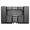 Modular Storage System Combo - Stainless Steel Worktop | Pipe Manufacturers Ltd..