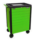 Rollcab 7 Drawer Push-To-Open Hi-Vis Green | Pipe Manufacturers Ltd..