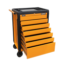Rollcab 7 Drawer Push-To-Open Hi-Vis Orange | Pipe Manufacturers Ltd..