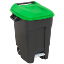 Refuse/Wheelie Bin with Foot Pedal 100L - Black | Pipe Manufacturers Ltd..
