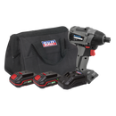 Brushless Impact Driver Kit 1/4"Hex 20V - 2 Batteries | Pipe Manufacturers Ltd..