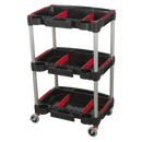 Workshop Trolley 3-Level Composite with Parts Storage | Pipe Manufacturers Ltd..
