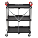 Folding Workshop Trolley 3-Level | Pipe Manufacturers Ltd..