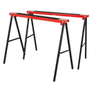Fold Down Trestles Pair 100kg Capacity per Trestle | Pipe Manufacturers Ltd..