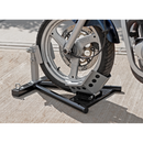 Motorcycle Front Wheel Chock Heavy-Duty | Pipe Manufacturers Ltd..