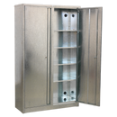 Galvanized Steel Floor Cabinet 4 Shelf Extra Wide | Pipe Manufacturers Ltd..
