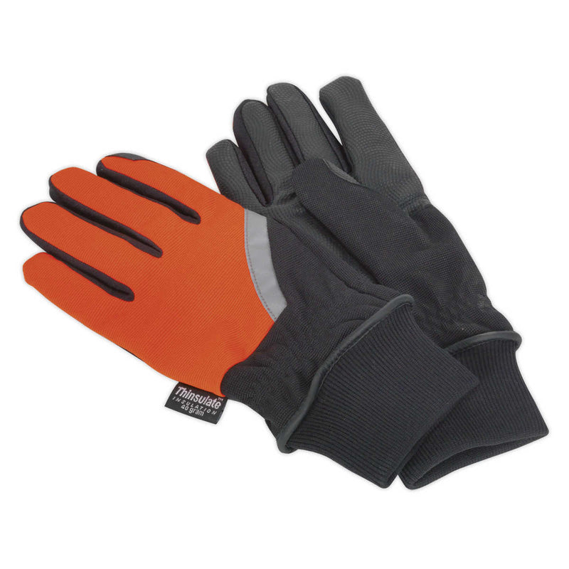 Mechanic's Gloves High Visibility PU Touch Thinsulate¨ - X-Large | Pipe Manufacturers Ltd..