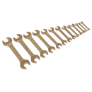 Double Open End Spanner Set 13pc Non-Sparking | Pipe Manufacturers Ltd..