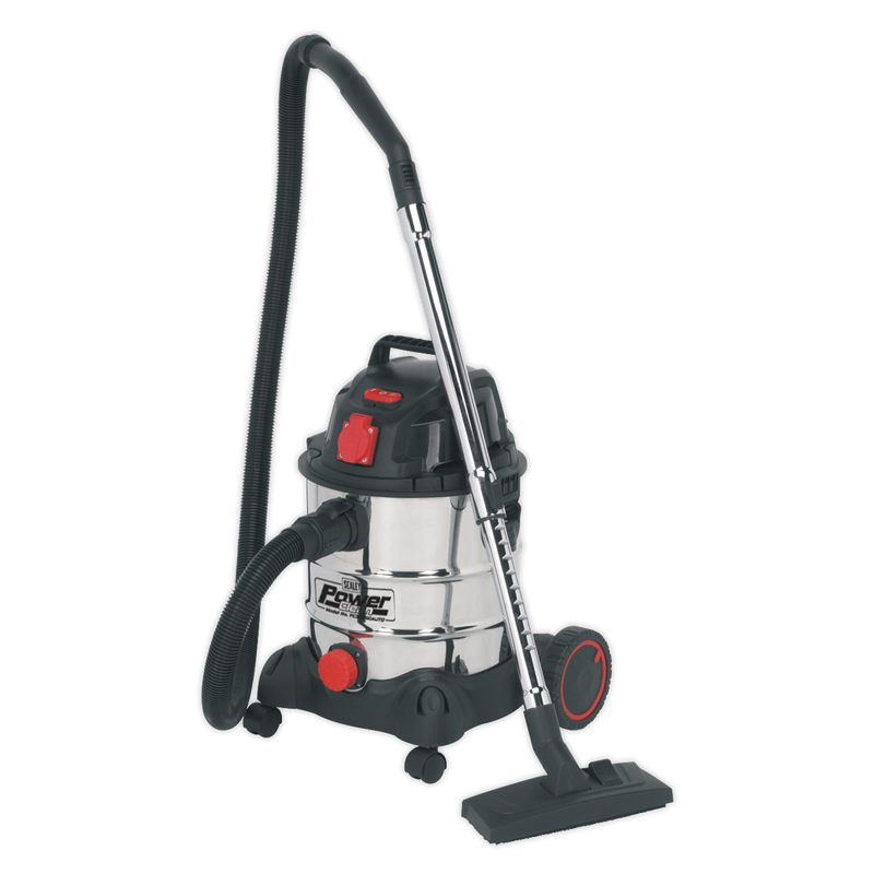 Vacuum Cleaner Industrial 20L 1400W/230V Stainless Drum Auto Start | Pipe Manufacturers Ltd..