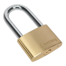 Brass Body Padlock Long Shackle 60mm | Pipe Manufacturers Ltd..